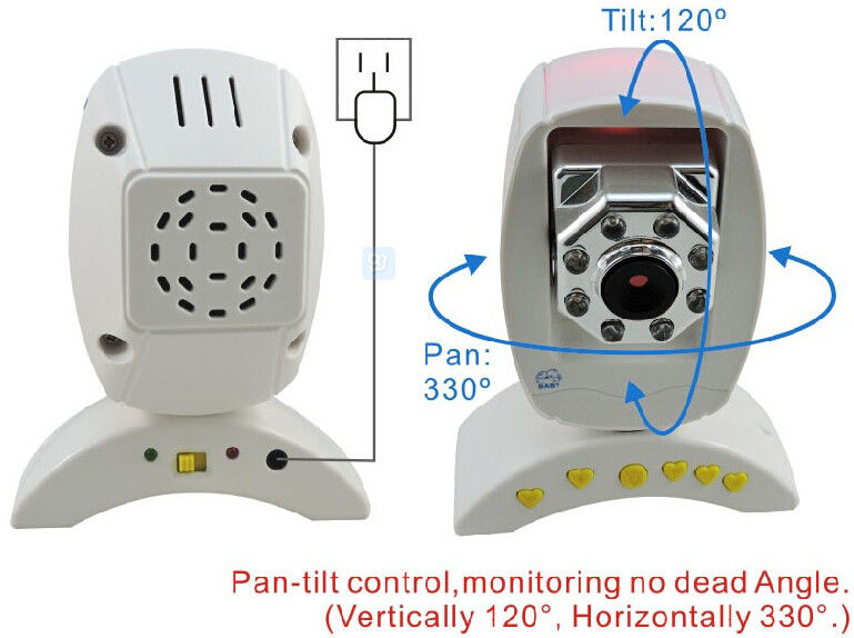 tầm xa không dây Đêm Digital Vision Baby Monitor với Xoay ảnh