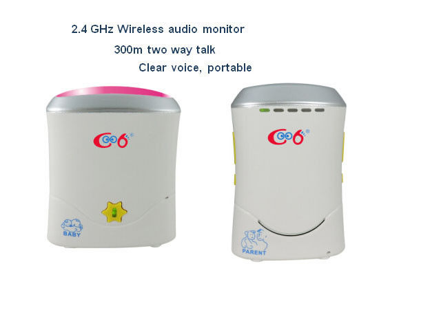 2.4G kỹ thuật số âm thanh không dây Two Way Talk Baby Monitor với micro có độ nhạy cao