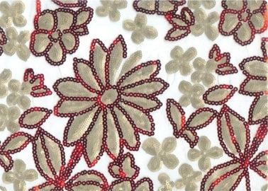 Luxury 100% Polyester thêu Trang trí nội thất Vải 100-140gsm
